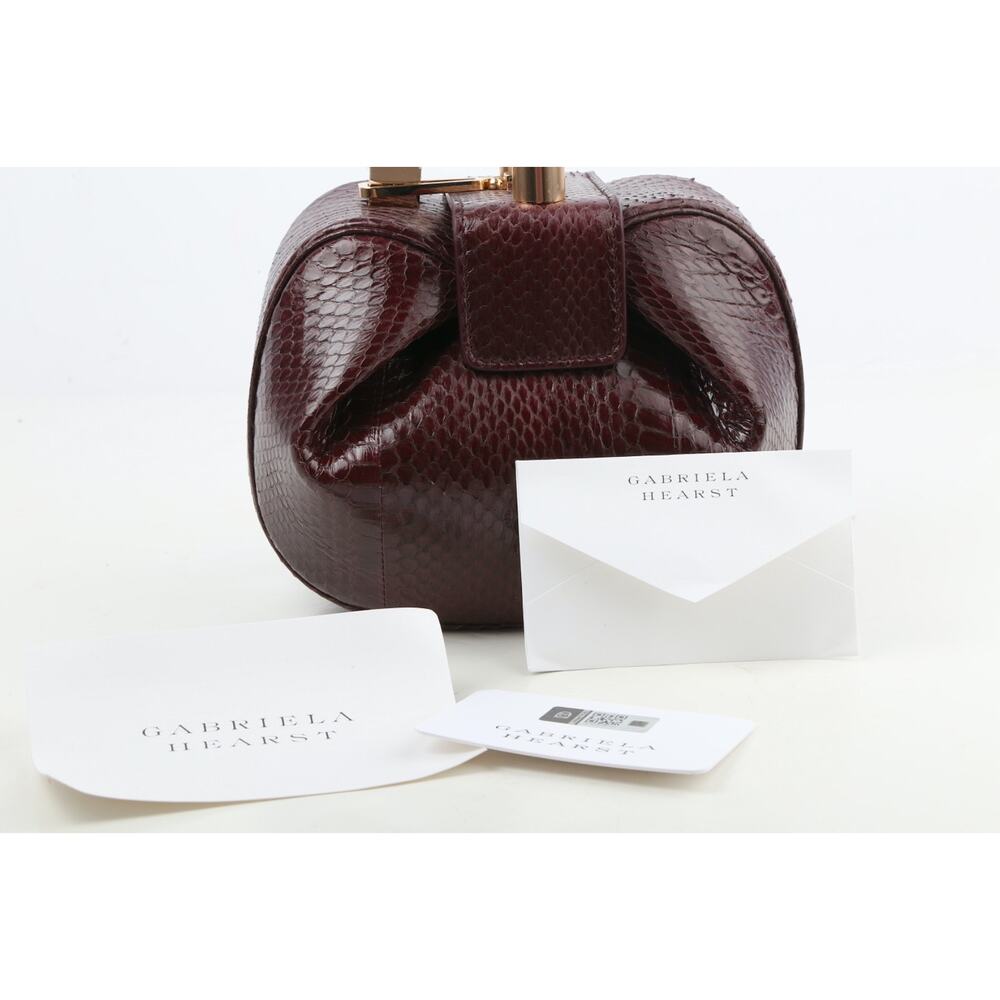 Gabriela Hearst Demi Bag Brown Snakeskin Leather Top Handle - Picture 15 of 16